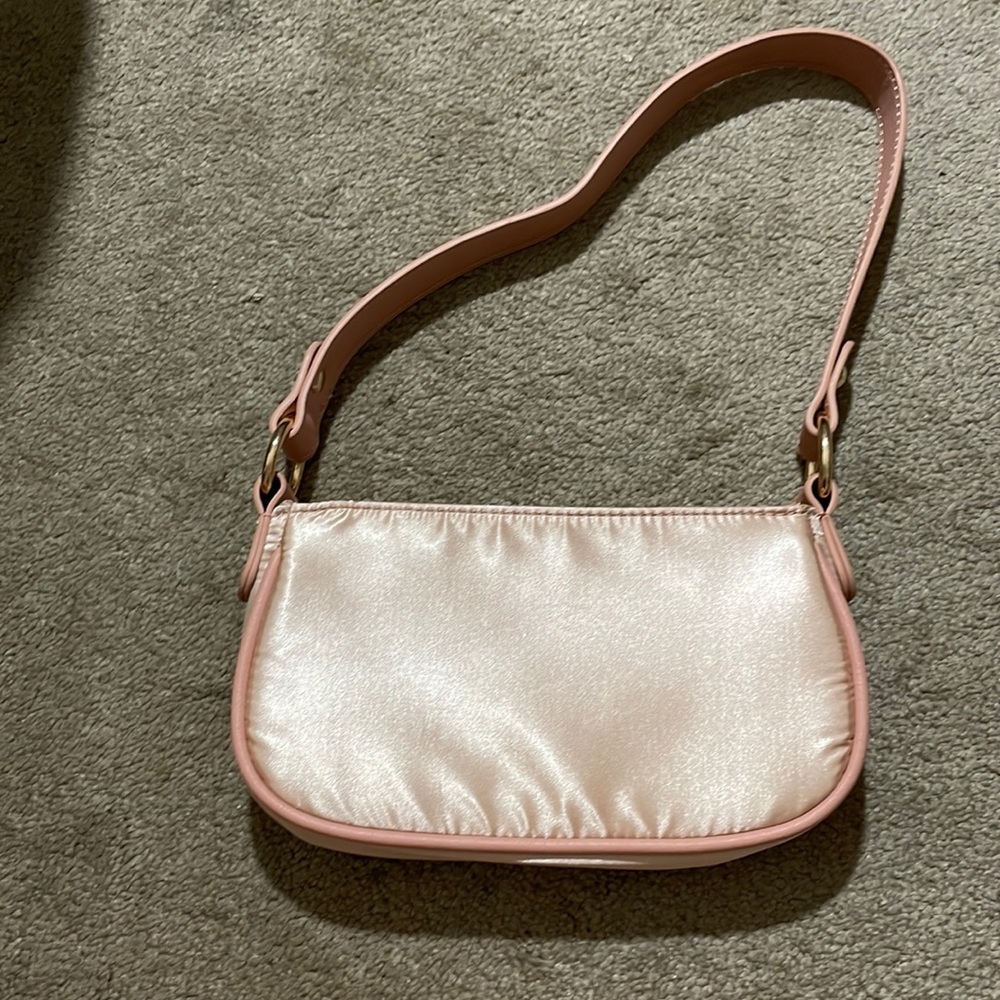 Mini pink satin bag